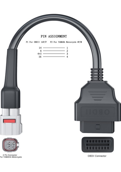 Yamaha 4pin Stili Için 2021 Obd2 Motosiklet Kablosu Ktm Içın Yamaha Suzuklug Kablo Teşhis Kablosu Obd Adaptörü (Yurt Dışından)