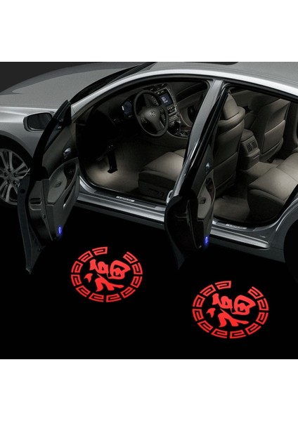 2 Adet Tarzı 2d Tek Renk A 3D Araba Kapısı Karşılama Işıkları Dönebilen Lazer Projektör Logosu Hayalet Gölge Işığı Kablosuz Dekoratif Lamba Evrensel Araba Kapı Işığı (Yurt Dışından) indirimleri