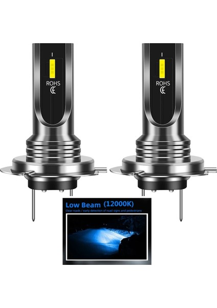 H7 Stili 12000K Mavi Renk 2 Adet H7 Motosiklet Far Sis Lam Oto Ampul B4 Araba Parlak Işık 12V LED Aileo Canbus H4 (Yurt Dışından)