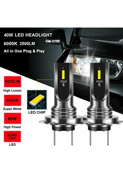 H7 Stili 12000K Mavi Renk 2 Adet H7 Motosiklet Far Sis Lam Oto Ampul B4 Araba Parlak Işık 12V LED Aileo Canbus H4 (Yurt Dışından) fırsatları