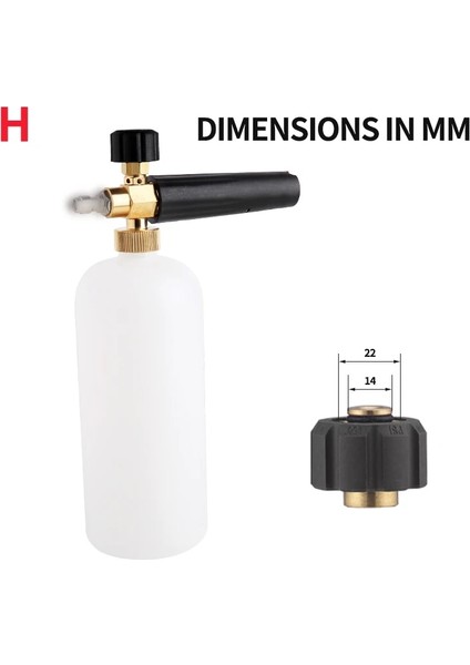 Hd Sıradan Stil Için Yüksek Basınçlı Sabun Köpürtücü Kar Köpüğü Lance Köpük Nozul Jeneratörü Karcher Bosch Elitech Lavor Pennik Lavabo Yüksek Basınçlı Yıkayıcı (Yurt Dışından)