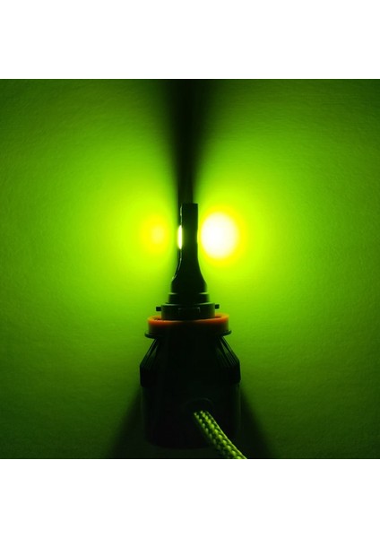 H8 Stili 2 Adet 2 Adet Yeşil Işık Renkli LED Araba Far Lambası Sis Farları Ampuller H8 H11 H16 48W 4800LM LED Araba Far 12V 24V (Yurt Dışından)
