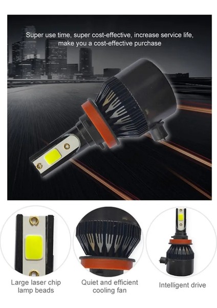 H8 Stili 2 Adet 2 Adet Yeşil Işık Renkli LED Araba Far Lambası Sis Farları Ampuller H8 H11 H16 48W 4800LM LED Araba Far 12V 24V (Yurt Dışından)