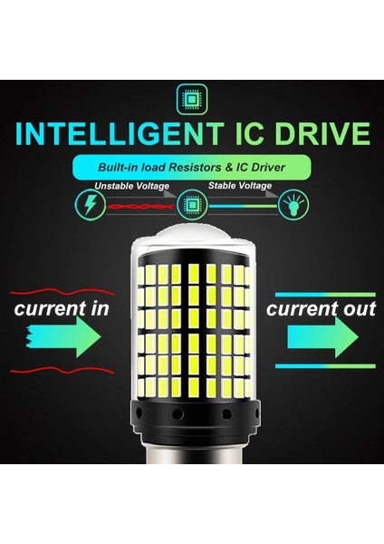 R7440 W21W T20 WY21W Baw BAU15S PY21W LED T W21W BAY15D LED Bulbmd Canbus Lamba Dönüş Sinyali Işığı 12 V (Yurt Dışından)