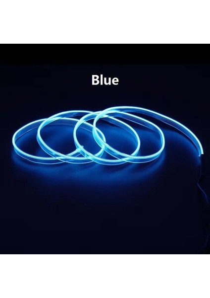 2 Milyon Stili Mavi Otomobil Atmosfer Lambası Araba Iç Aydınlatma LED Şerit Dekorasyon Çelenk Tel Halat Tüp Hattı Esnek Neon Işık USB Sürücü (Yurt Dışından)