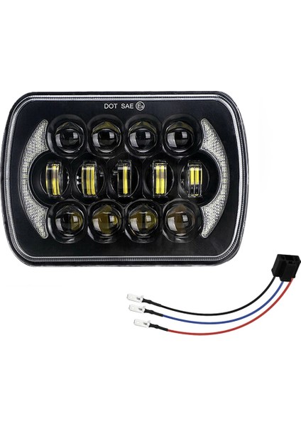 Jeep Wrangler Için LED Far Yj Cherokee Xj Comanche Mj Chevy 300W 7x6 Dikdörtgen Far ile Yüksek Düşük Işın Dönüş Sinyali (Yurt Dışından) fiyatları