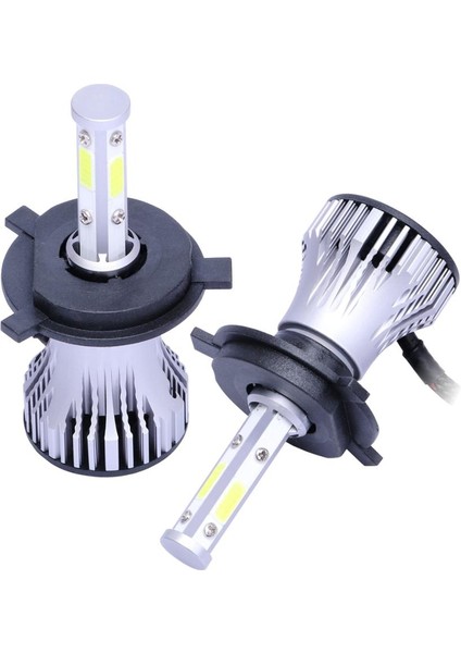 H9 Stili Gümüş Rengi 2x Oto Araba Far Ampülleri 4 Taraf H4 LED H7 H11 H8 Hb4 H1 H3 Hb3 100W Lm Araba Styling 6500K 4300K ​​8000K LED Otomotiv (Yurt Dışından)