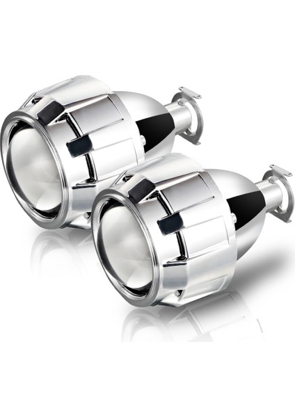 Shroud Stili Olmadan 1xrhd Oto Lens 2.5 Inç Evrensel Bi Xenon Hıd Gtl H4 H7 Motosiklet Araba Far Projektör Len H11 H8 Hb3 Yükseltme (Yurt Dışından)