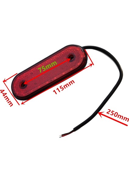 24V Tarzı Kehribar LED Amber Kırmızı Beyaz Yan Işaret Işığı 24V Boşluk Lambası Karavan Araba Kamyon Römork Traktör Kamyon Kamyonet Için 12V Işıkları (Yurt Dışından)