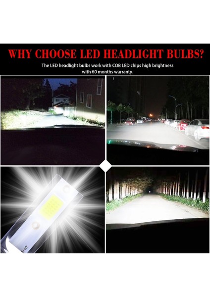 H8 Stili 6000K 12000K 2renk Muxall LED Lmpaır Mini Araba Far Ampülleri H1 H7 H8 H9 H11 Far Kiti Hb Hb4 Oto Lamk 8000K (Yurt Dışından) modelleri