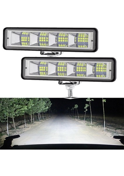 24LED 1pc Tarzı LED Bar Taşkın Işık 18W Araba Çalışma Lambası LED Bar 4x4 24 LED Çalışma Çubuğu Offroad Suv Atv Traktör Kamyonlar Ekskavatör LED Combo Işın (Yurt Dışından) indirimleri