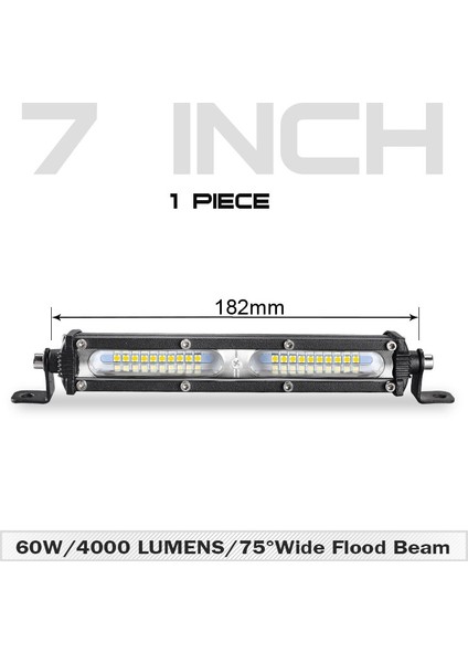 1 Adet 7 Inç LED Bar Tarzı Ince LED Işık Çubuğu 7'' 13'' 20'' Offroad Sel Işın LED Bar 4x4 Lada Kamyon Suv Atv Niva Için Otomatik Sürüş Işık 12V 24V (Yurt Dışından) fiyatları