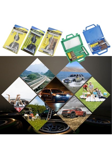 11 Adet Tarzı Lastik Şeritler ile Oto Araba Lastik Tamir Aletleri Kiti Tubeless Lastik Delinme Saplama Fişi Kamyon Motosiklet Off-Road T21E Için Set (Yurt Dışından) fırsatları