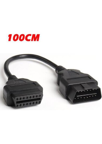 100CM Tarzı Uzun cm Araba Obd2 Uzatma Kablosu Obdıı Obd 2 Eobd Kadın Araba Teşhis Aracı Için Erkek Konektörü Uzatın (Yurt Dışından)