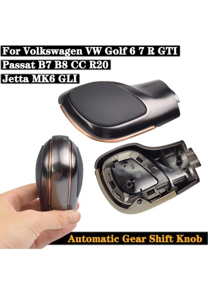 Krom Siver-Kırmızı 4 Otomatik Vites Topuzu Kolu Vites El Topu Vw Golf 6 7 R Gtı Passat B7 B8 cc R20 Jetta Mk6 Glı Chromematt Gümüş Dsg Logo (Yurt Dışından)