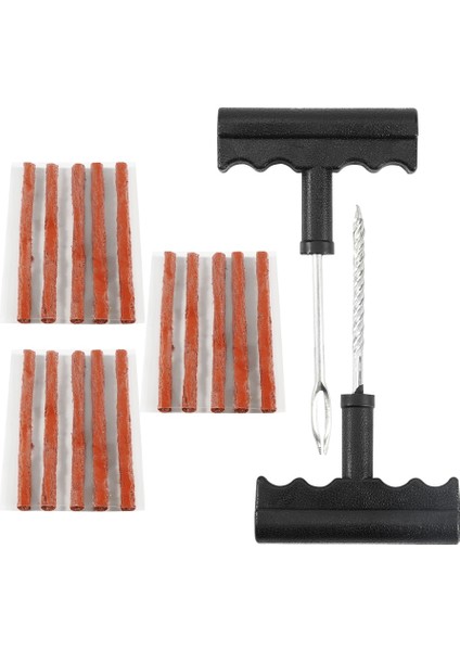 Siyah Set Max Stili Lastik Şeritler ile Araba Lastik Tamir Aletleri Kiti Tubeless Lastik Delinme Saplama Fiş Garaj Araçları Kamyon Motosiklet Için Set (Yurt Dışından)