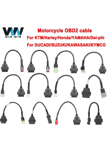 Del-Phi 6pin Stili Için Ktm Obd2 Konnektörü Için Motosiklet Motobike Yamaha Için Honda Moto Için Harley Için Ducati Için Obd 2 Uzatma Kablosu Kawasaki Için (Yurt Dışından) fiyatları