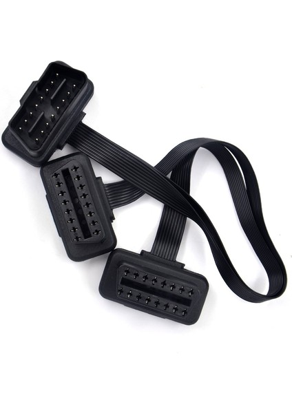 60CM Kablo Stili Çift Dişi Y Bölücü Dirsek Obd 2 Genişletici Odb Obd2 Kablosu Erkek - Dişi Düz Erişte Obd2 Uzatma Kablosu (Yurt Dışından) fırsatları