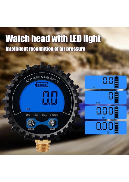 Kırmızı Stil Dijital Lastik Basınç Göstergesi Yüksek Precisioı Arkadan Aydınlatmalı LCD Ekran Bakır Konu Hava Basıncı Göstergesi Araba Motosiklet Bisiklet Için (Yurt Dışından) modelleri