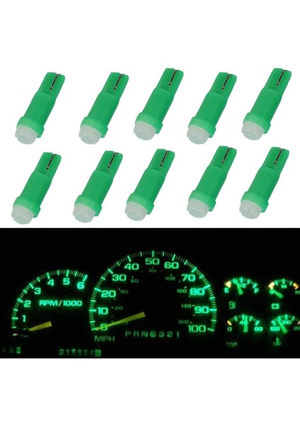 Yeşil T5 LED Ampul Pano Gösterge Lambaları 1smd W1.2W W3W Araba LED Iç Kama Isınma Göstergesi Kama Enstrüman Sarı Mavi (Yurt Dışından)