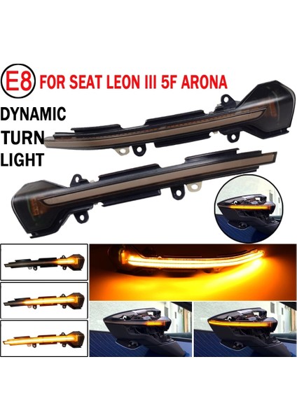 Sarı Mavi Dinamik Dönüş Sinyali LED Dikiz Aynası Seat Leon Iıı Için Flaş Gösteren Mk3 5f St Fr Cupra Ibiza Mk5 V Kj1 Arona Kj7 (Yurt Dışından) modelleri