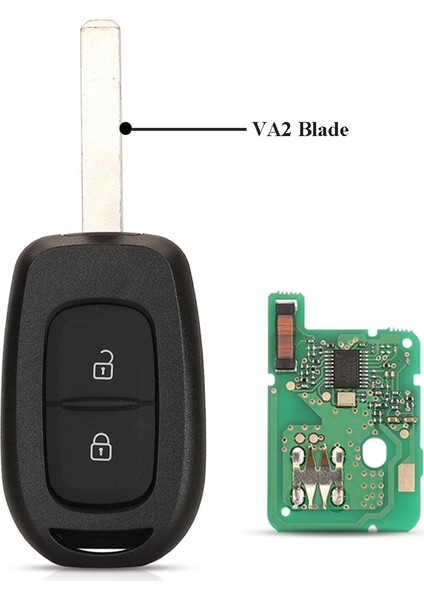 Va2 Stili Arka Düz Jingyuqin Uzaktan Araba Anahtarı 433MHZ Renault Sandero Için Pcfa ile Dacia Logan Lodgy Dokker Duster Trafic Clio4 Master3 (Yurt Dışından)