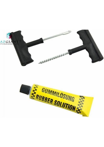 6 Adet Tarzı Azgıant Araba Lastik Tamir Aletleri Tubeless Lastik Delinme Onarım Fişi Kiti Iğne Yama Düzeltme Araçları Çimento Faydalı (Yurt Dışından)