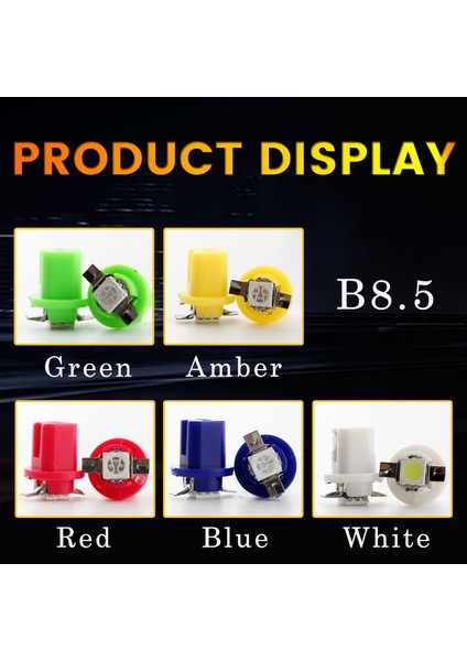 24V Tarzı Sarı Dc 12V 24V T5 B8.5 LED T5 Smd Smd LED Araba Işık Göstergesi Ampul Göstergesi Pano Iç Beyaz Kırmızı Amber Yeşil Mavi (Yurt Dışından) fırsatları