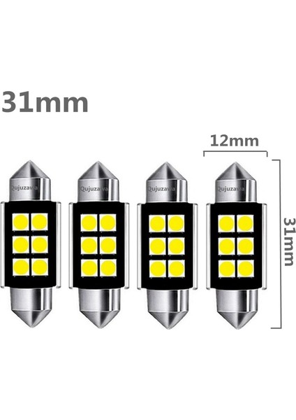 Beyaz Stil 31 mm 4 Adet Festoon LED Ampul C5W Süper Parlak Md Canbus Hata Ücretsiz Oto Iç Doom Lambası Araba Styling Işıkları (Yurt Dışından)