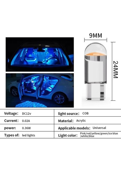 Sarı 10X Yeni W5W LED T10 Araba Işık Cob Glak Beyaz Otomobil Otomobil Plaka Lambası Kubbe Okuma Drl Ampul Tarzı 12 V (Yurt Dışından) indirimleri