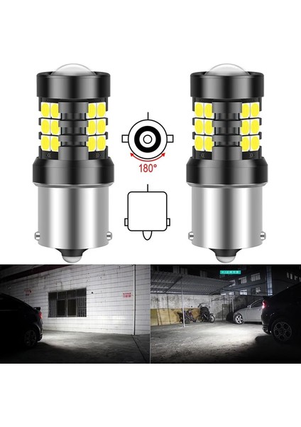 1156 BA15S P21W Lm P21W BA15S T15 W16W T16 LED Canbus Ampuller LED Araba Yedekleme Ters Işıklar Süper Parlak 21SMD K Beyaz 12V (Yurt Dışından)