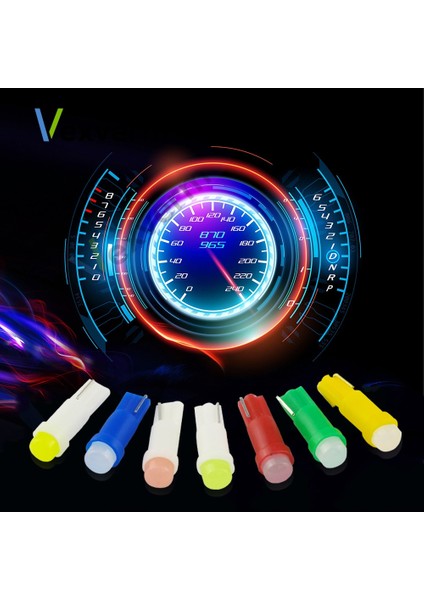 2 Adet Tarzı Buz Mavisi Pcs T5 LED Işık W1.2W W3W Pano Göstergesi Gösterge Lambası Araba Iç Işık Oto Yan Kama Ampul LED Süper Parlak (Yurt Dışından)