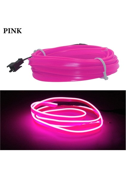1m-Usb Stili Pembe Esnek Araç Iç Aydınlatma LED Şerit Garland Tel Halat Tüp Hattı Sigara Sürücüsü ile Neon Işık Denetleyicisi (Yurt Dışından)