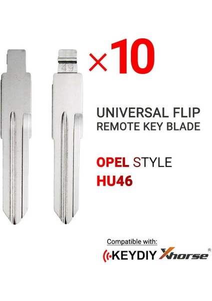 10 Adet HU46 Bıçak Stili Lishi HU46 Evrensel Araba Anahtarı Opel Vauxhall Corsa Astra Vectra Signum Xhorse Vvdı Kd Uzaktan 49 # Anahtar Boş (Yurt Dışından)