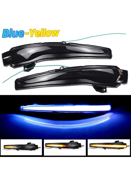 Mavi Sarı Kaydırma LED Dinamik Dönüş Sinyali Işığı Mercedes Benz C Sınıfı W205 Ew Wde Ayna Yanıp Sönen Işık Tekrarlayıcı Flaşör (Yurt Dışından)