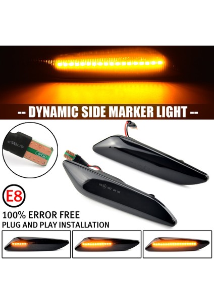 Füme Siyah 2 Adet Dinamik LED Yan Işaretleyici Dönüş Sinyali Flaşör Işık Alfa Romeo Için Fiat Tipo Lancia Delta 3 Ypsilon Canbus (Yurt Dışından)