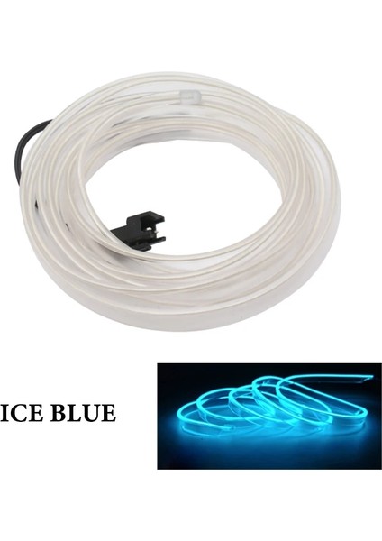 1m-Usb Stili Kristal Mavi Araba Iç Aydınlatma LED Şerit Dekorasyon Garland Tel Halat Tüp Hattı Esnek Neon Işık Araba Ürünleri Iç Kısmı (Yurt Dışından)