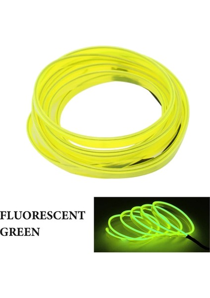 1m-Usb Stili Floresan Yeşil Araba Iç Aydınlatma LED Şerit Dekorasyon Garland Tel Halat Tüp Hattı Esnek Neon Işık Araba Ürünleri Iç Kısmı (Yurt Dışından)