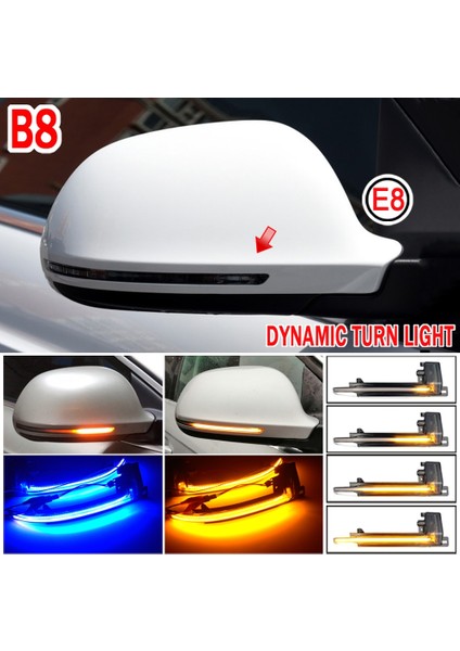 B8.5-Sarı Dinamik Flaşör Ayna Işık LED Dönüş Sinyali Yan Gösterge Audi A3 8p B8.5 A4 A5 B8 Q3 Af A8 D3 8k S8 (Yurt Dışından)
