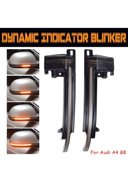B8.5-Sarı Dinamik Flaşör Ayna Işık LED Dönüş Sinyali Yan Gösterge Audi A3 8p B8.5 A4 A5 B8 Q3 Af A8 D3 8k S8 (Yurt Dışından)