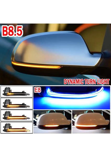 B8.5-Sarı Dinamik Flaşör Ayna Işık LED Dönüş Sinyali Yan Gösterge Audi A3 8p B8.5 A4 A5 B8 Q3 Af A8 D3 8k S8 (Yurt Dışından)