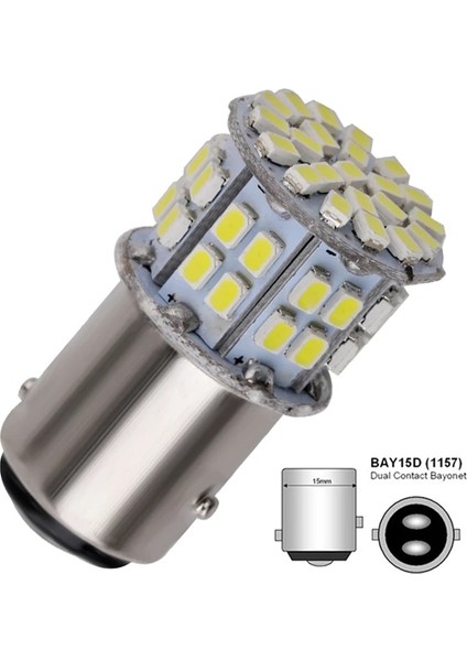 12V Sarı Stil NO.1157 Beden Baw S Smd Dc 12V 24V BAY15D LED Araba Fren Park Kuyruk Lambaları Rezerv Sis Lambaları (Yurt Dışından)