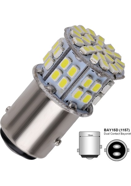 12V Sarı Stil NO.1157 Beden Baw S Smd Dc 12V 24V BAY15D LED Araba Fren Park Kuyruk Lambaları Rezerv Sis Lambaları (Yurt Dışından)
