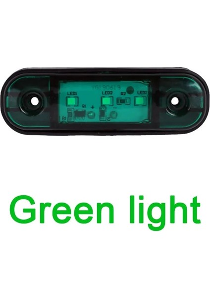 Yeşil LED Yan Işaretleyici Işık Araba Dış Işık Uyarı Kuyruk Izni Işık Kamyon Römork Kamyon Otobüs Için Sinyal Fren Lambası (Yurt Dışından)