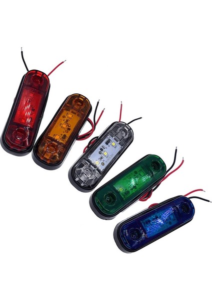Yeşil LED Yan Işaretleyici Işık Araba Dış Işık Uyarı Kuyruk Izni Işık Kamyon Römork Kamyon Otobüs Için Sinyal Fren Lambası (Yurt Dışından) fiyatları