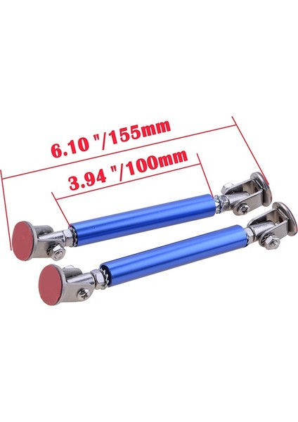 200MM Mavi Stil Evrensel Ayarlanabilir Yarış Ön Ön Tampon Bölücü Çubuk Dikme Kravat Çubuğu Destek Kiti Tasarruf Sondaj Deliği (Yurt Dışından)