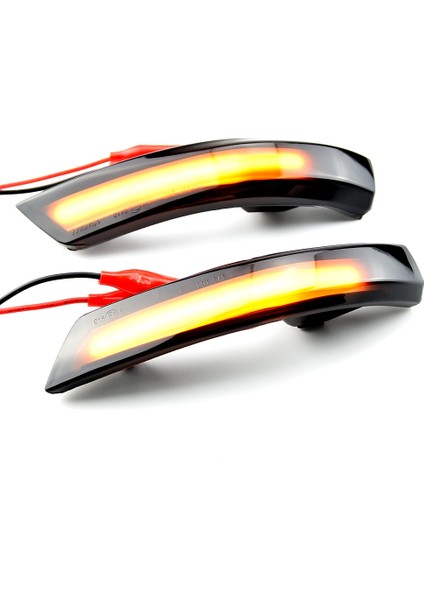 Mavi Sarı 2pcslot Dikiz Aynası Göstergesi Dinamik Flaşör LED Dönüş Sinyali Işığı Ford Focus Mk2 Mk3 Mondeo Mk4 (Yurt Dışından)