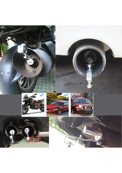 M Tarzı Xl Motosiklet Araba Egzoz Sahte Turbo Düdük Boru Ses Susturucu Üfleme Vanası Evrensel Simülatörü Whistler Gümüş (Yurt Dışından) modelleri