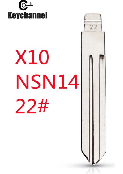 Keychannel Lot #22 Lishi NSN14 Metal Boş Kesilmemiş Flip Blade Kd Vvdı Için Uzaktan Anahtar Bıçak Nissan Tııda Renault Subaru (Yurt Dışından)