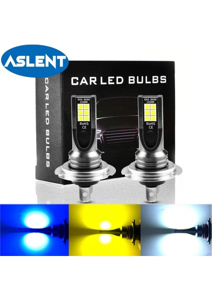 H8 Stili 6000K Soğuk Beyaz Aslent H11 H8 LED Araba Sis Ampulleri H9 Hb H7 H4 10W 2000LK Beyaz 3000K Sarı 8000K Mavi Oto Sis Lambası (Yurt Dışından) fırsatları